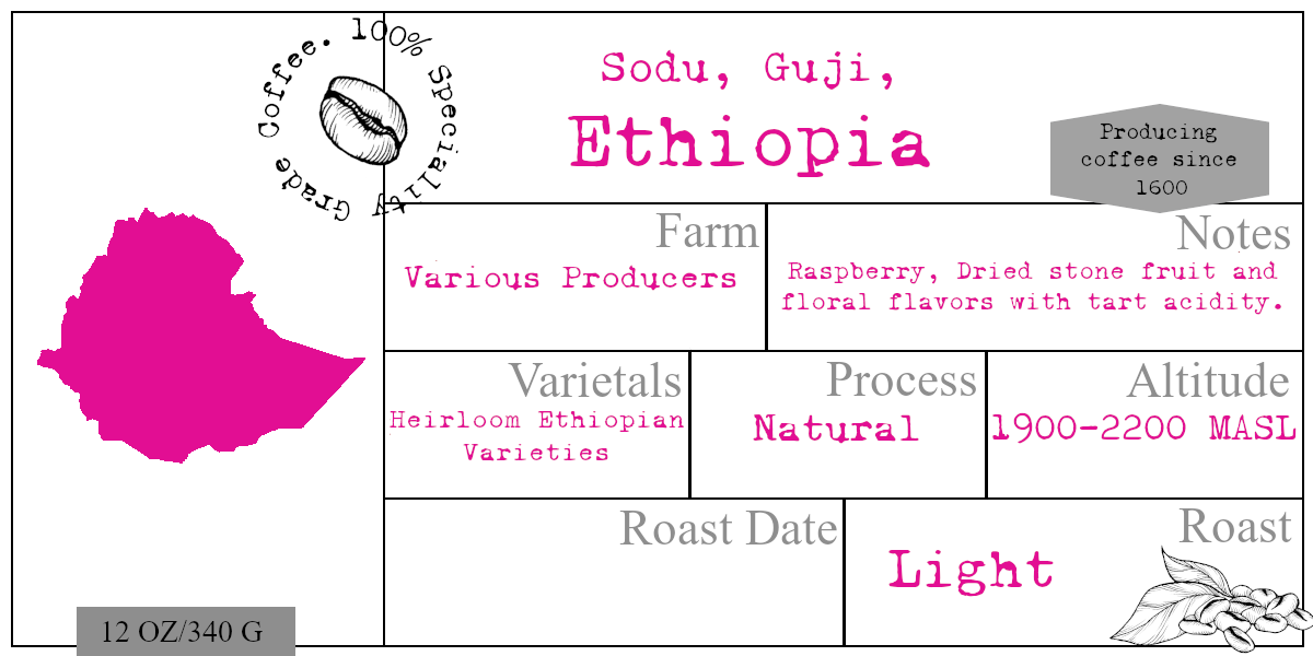 Ethiopia, Sodu Guji - Light Roast